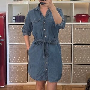 Denim shirt dress